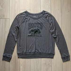 Roots Athletics Long Sleeve Shirt in Gray Women’s Size L